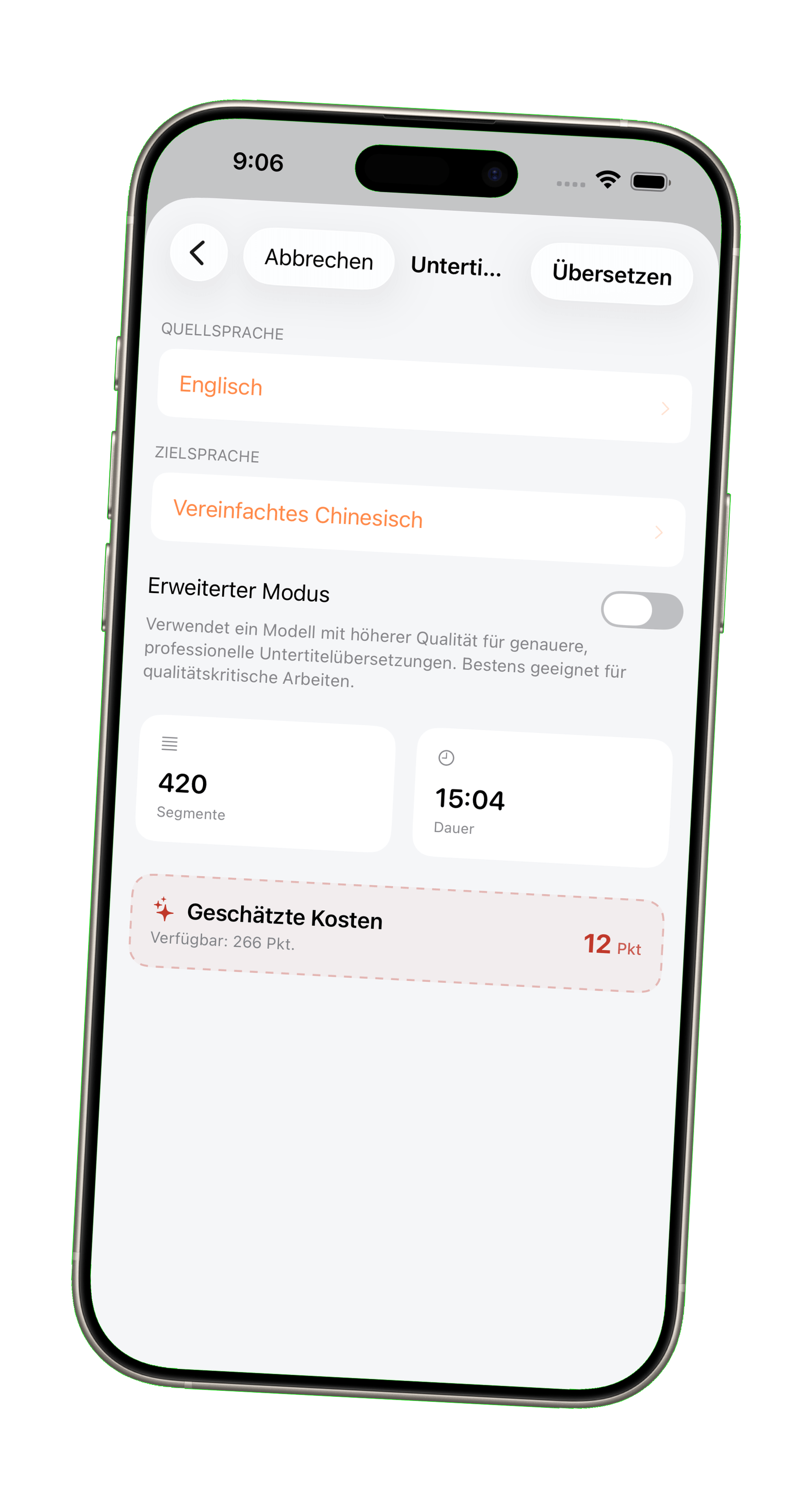 Kontextbewusste Übersetzung