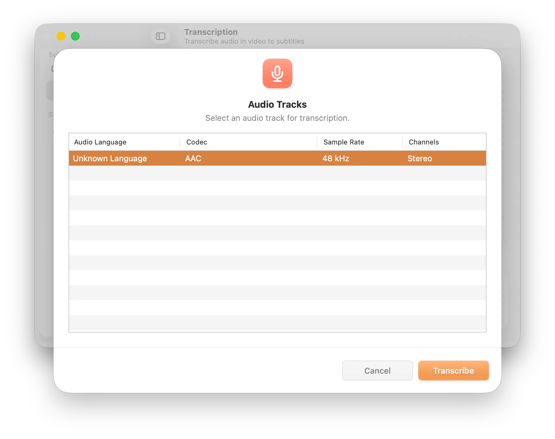 Audio Track Selection