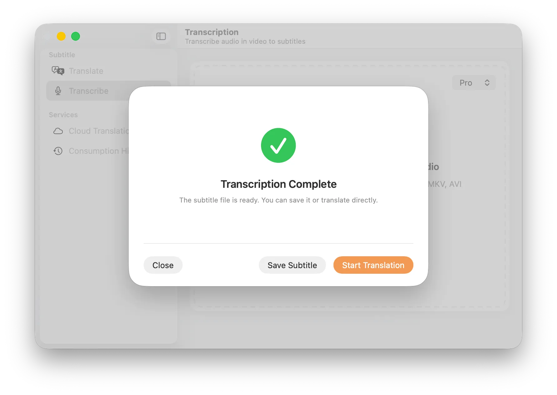 Transcription Complete